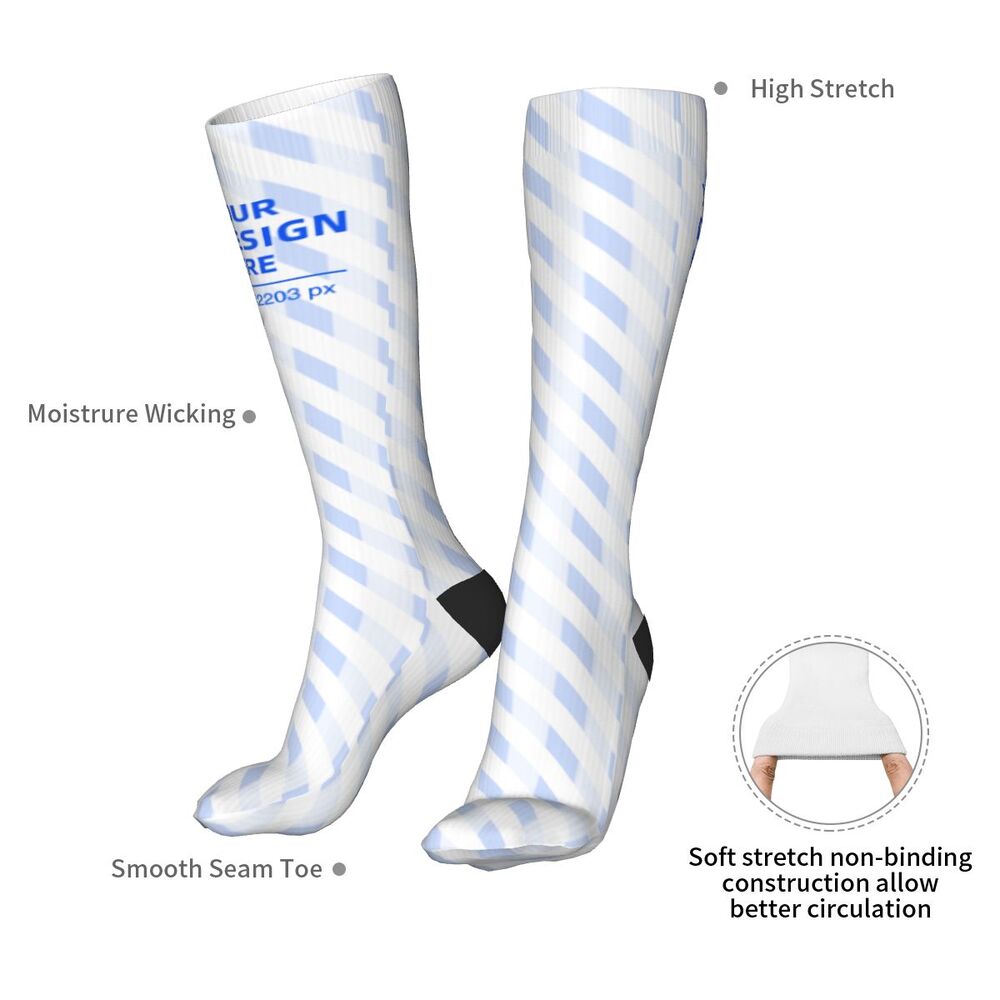 20in Black Heel Thickened Thermal Socks