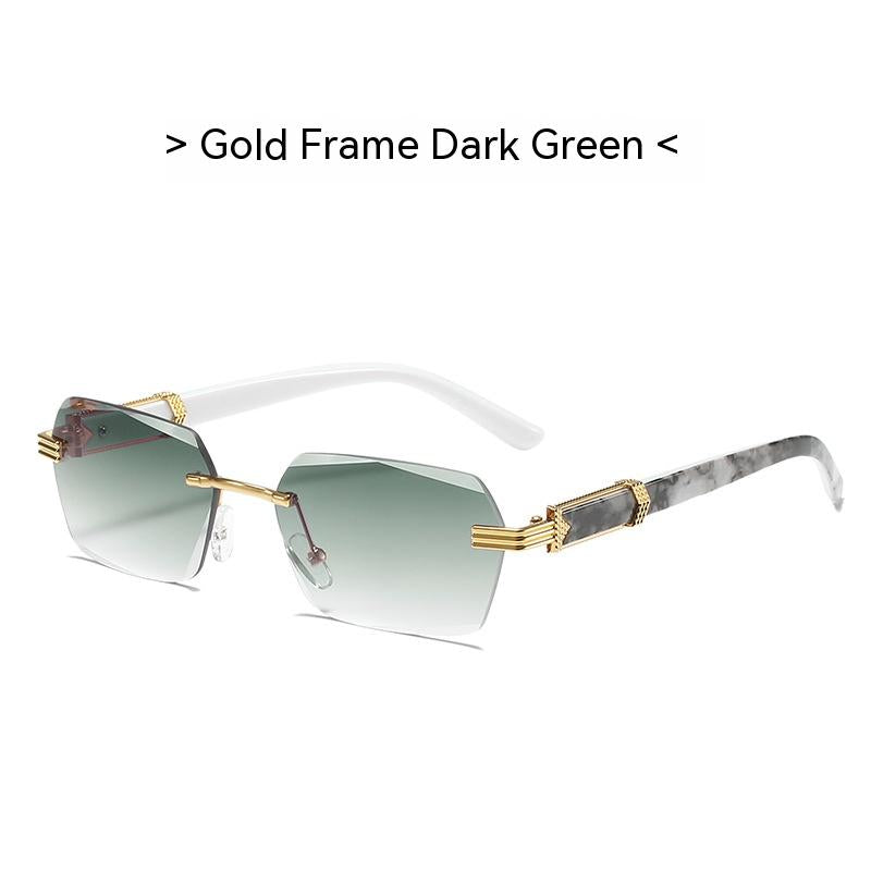 Frameless Sun Glasses Marbling Men's Sunglasses