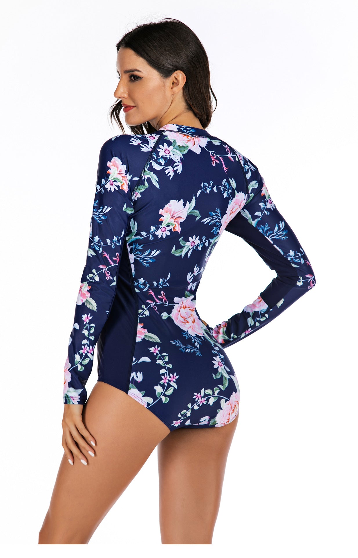 Surfing Suit One-piece Long-sleeved Women's Swimsuit Hot Spring Swimsuit Diving Suit