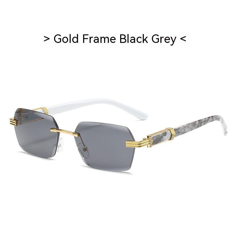 Frameless Sun Glasses Marbling Men's Sunglasses