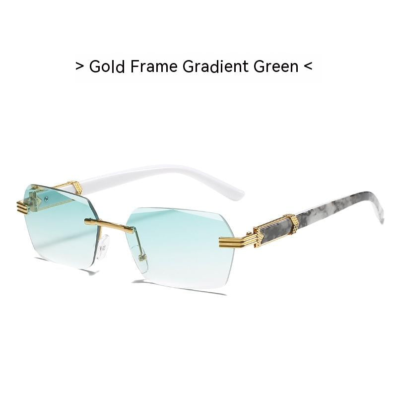 Frameless Sun Glasses Marbling Men's Sunglasses