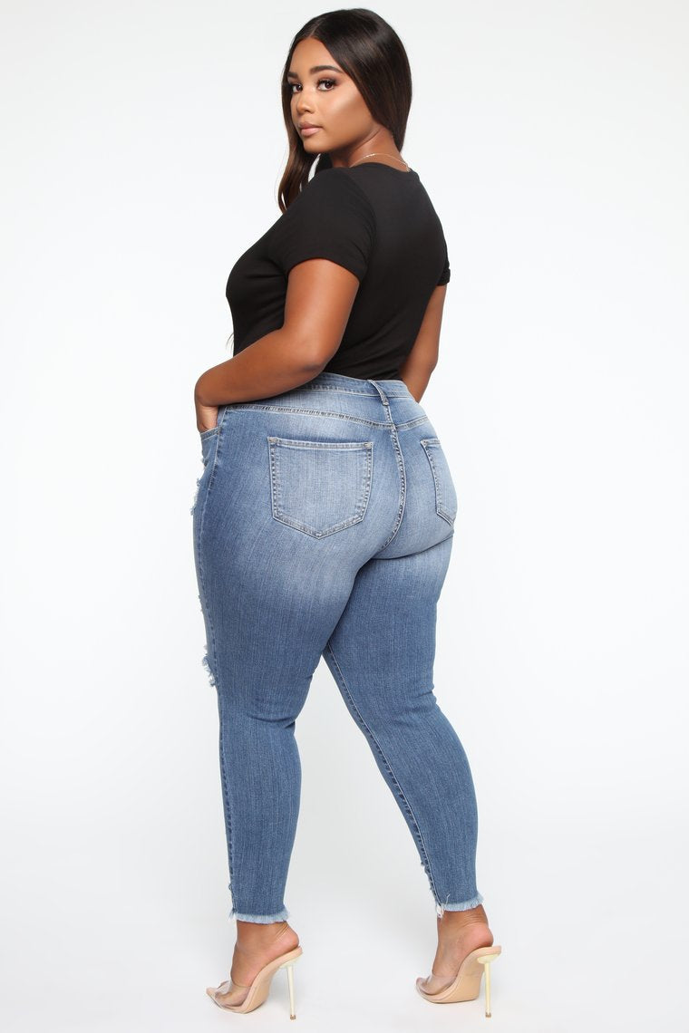 Stretch Ripped Women Plus Size Jeans Plus Size Jeans