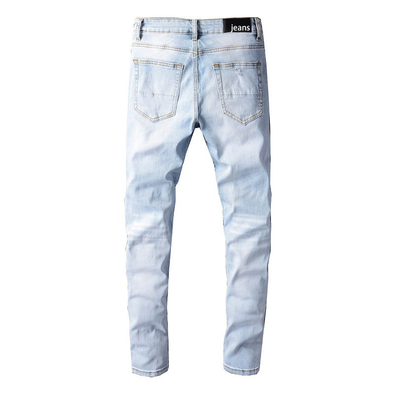 Light Blue Broken Hole Jeans