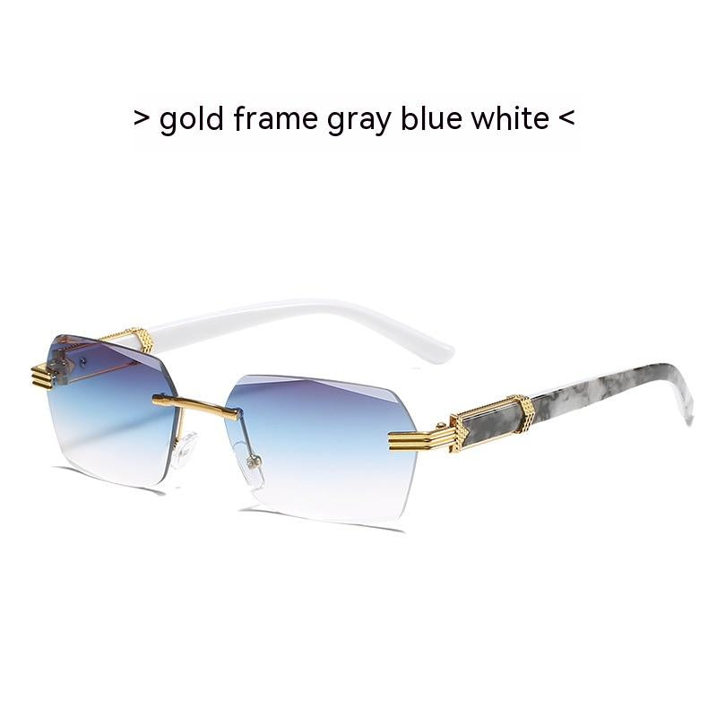 Frameless Sun Glasses Marbling Men's Sunglasses