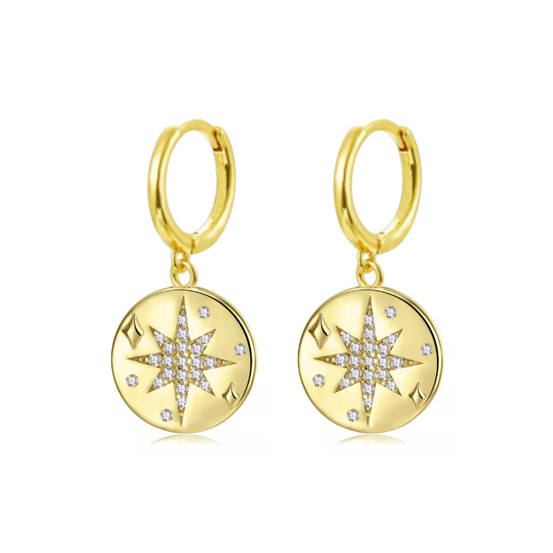 INS Wind Sky Map XINGX Zircon Earrings