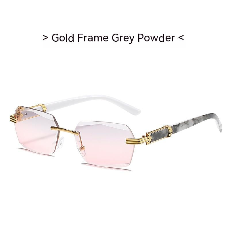 Frameless Sun Glasses Marbling Men's Sunglasses